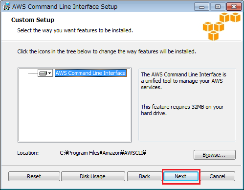 AWS CLI カスタムインストール