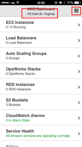 AWS Console初期リージョン