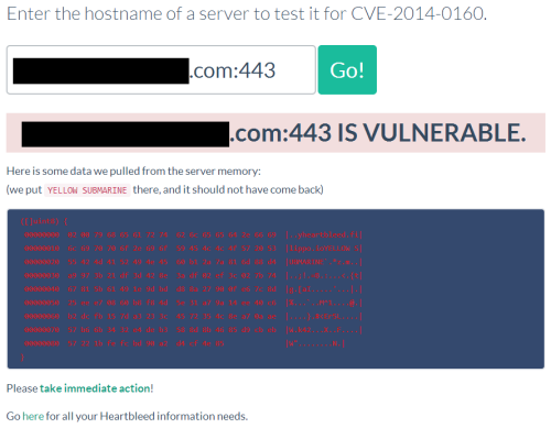 Heartbleed 脆弱性チェック アウト