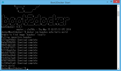 Boot2Docker Hello World