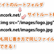 サイトルート相対パス指定