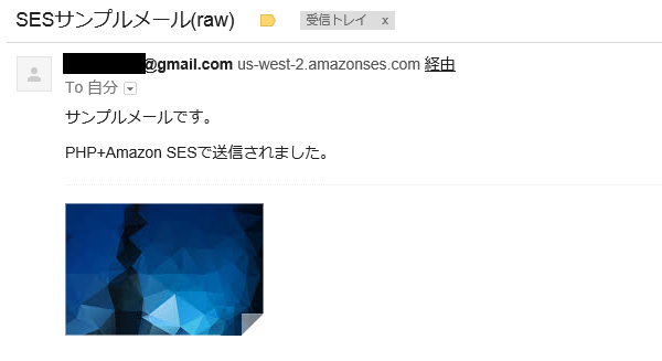 Amazon SES PHP マルチパートメール
