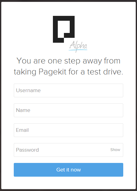 PageKit 会員登録