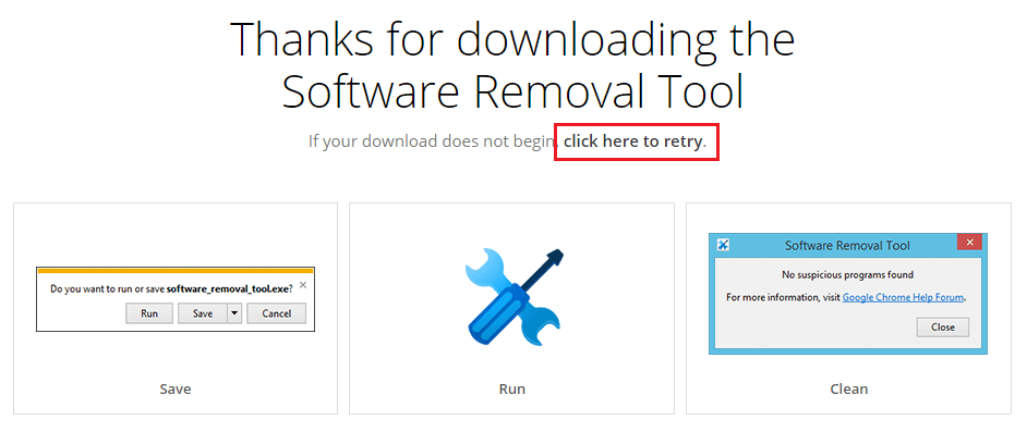 Software Removal Tool 手動ダウンロード