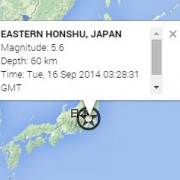 Live Earthquake Mashup 日本の地震詳細