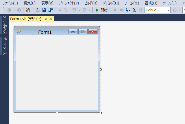 Visual Studio 初期フォーム