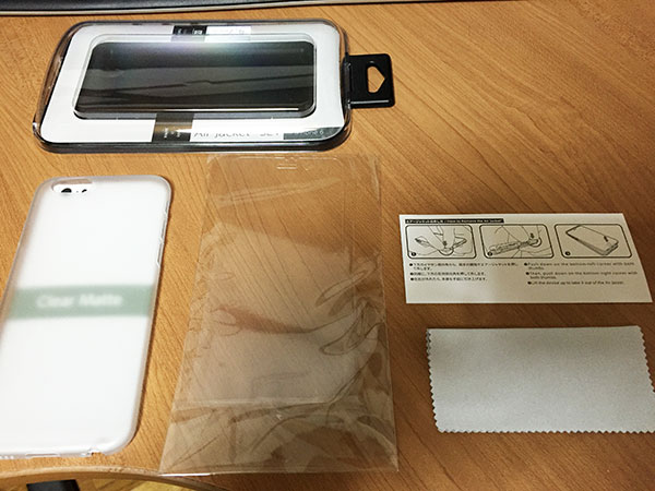 Air Jacket set for iPhone6 内容物