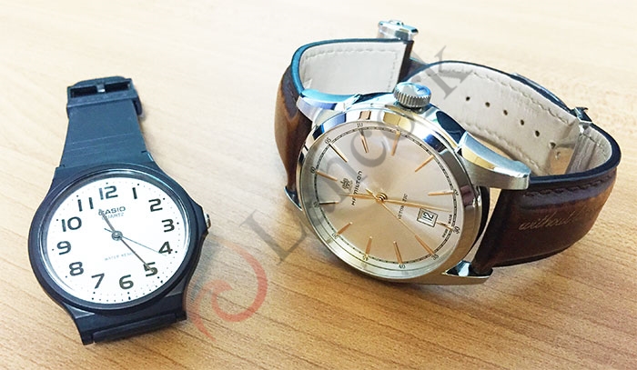 チープカシオ MQ-24 とハミルトン