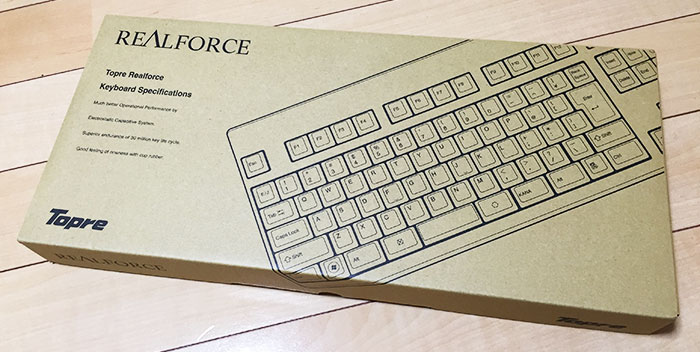 東プレ REALFORCE 108UBK 外箱