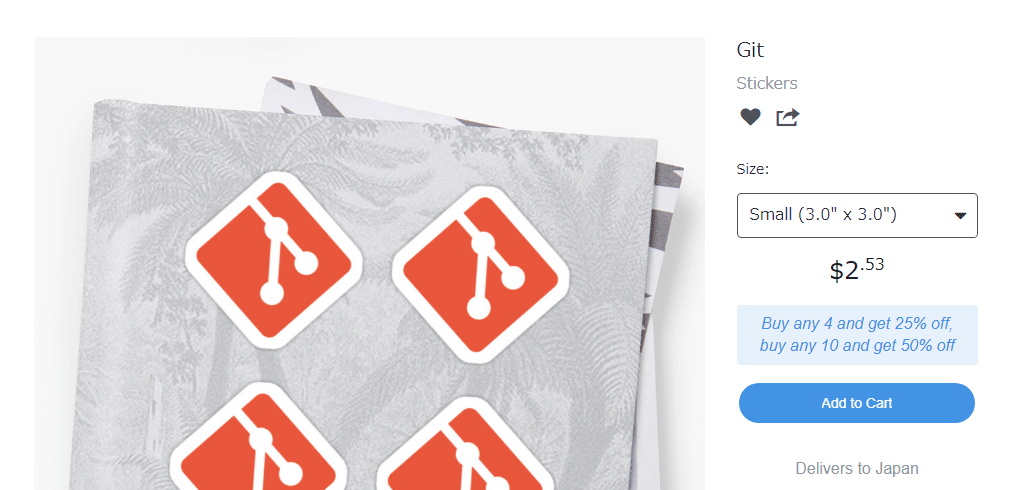 Redbubble 商品購入画面