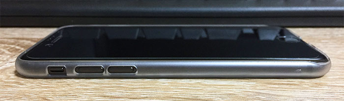 エアージャケットセット for iPhone8/7  ボリュームボタン側