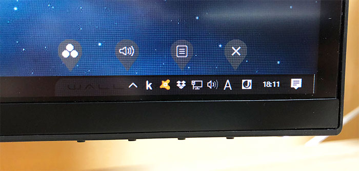 DELL U3818DW ボタン操作メニュー