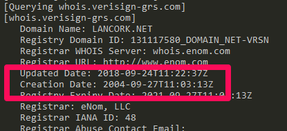 lancork.net whois