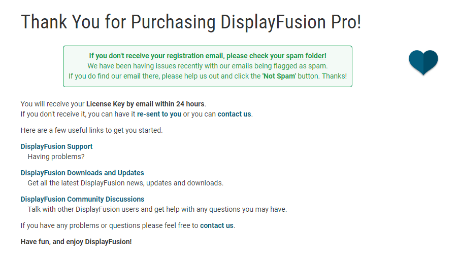 DisplayFusion 購入完了