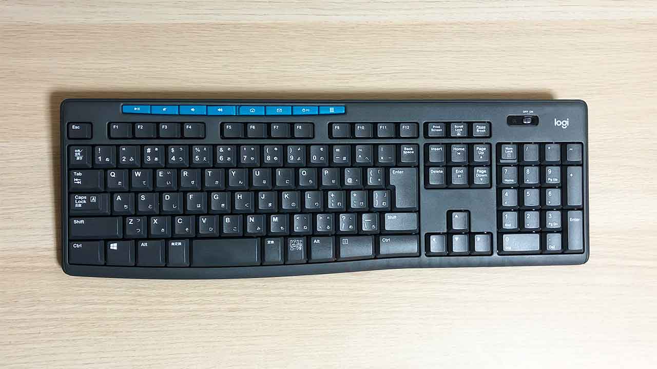 ロジクール ワイヤレスキーボード「K275」全体