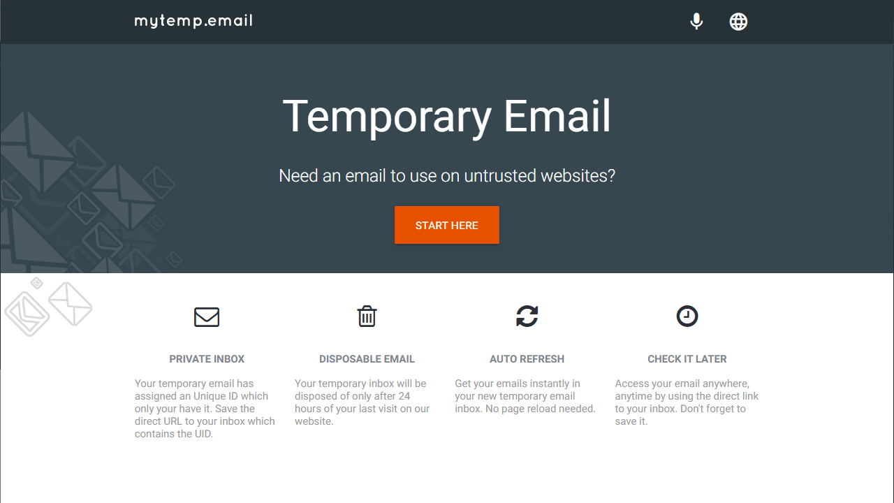 自分のドメインも使える「myTemp.email」