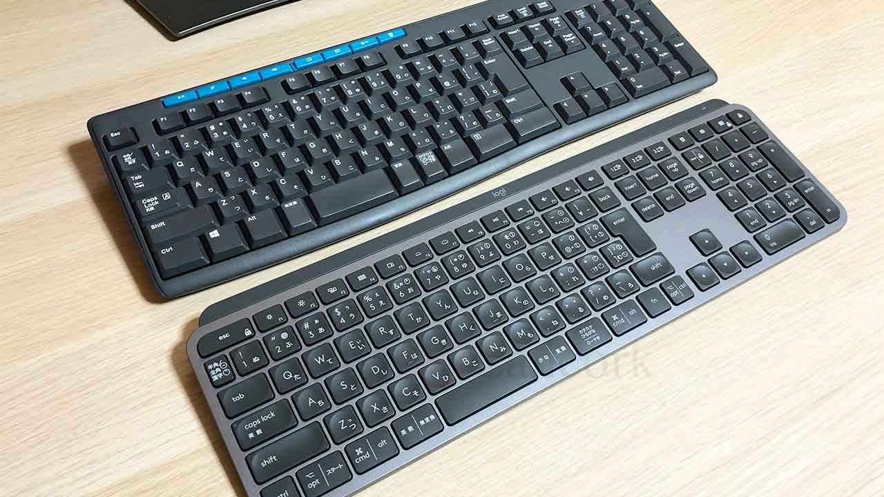 ロジクールのキーボード「KX800 MX Keys」K275との比較