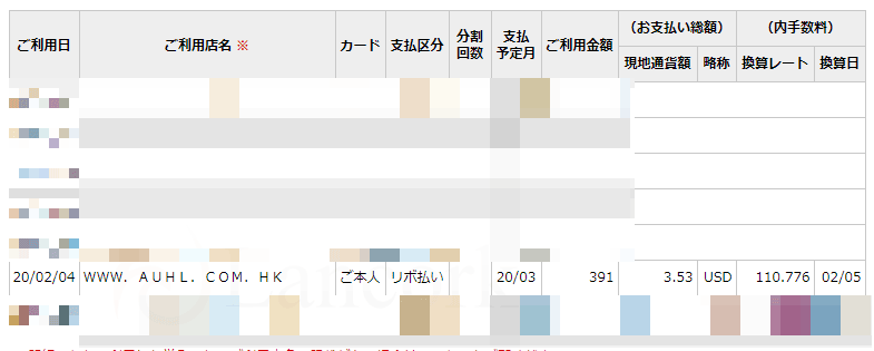 www.auhl.com.hkからの身に覚えのない請求