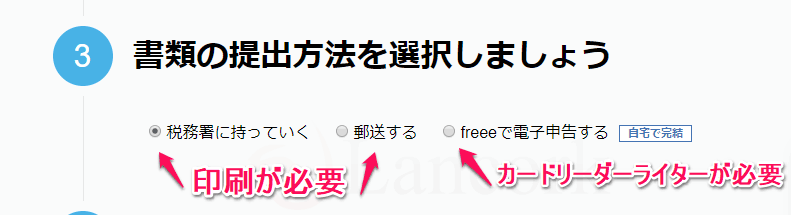 開業freeeで個人事業主になる 書類の提出方法