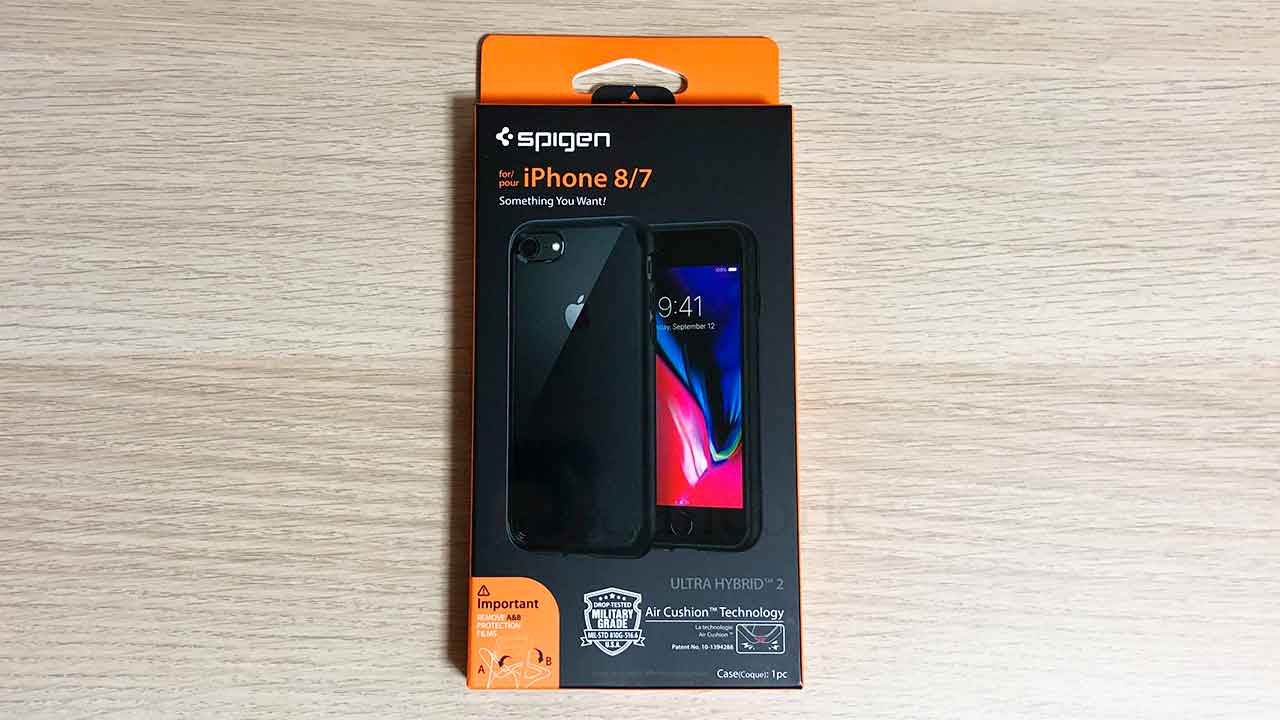 SpigenのiPhone8・iPhone7ケース パッケージ