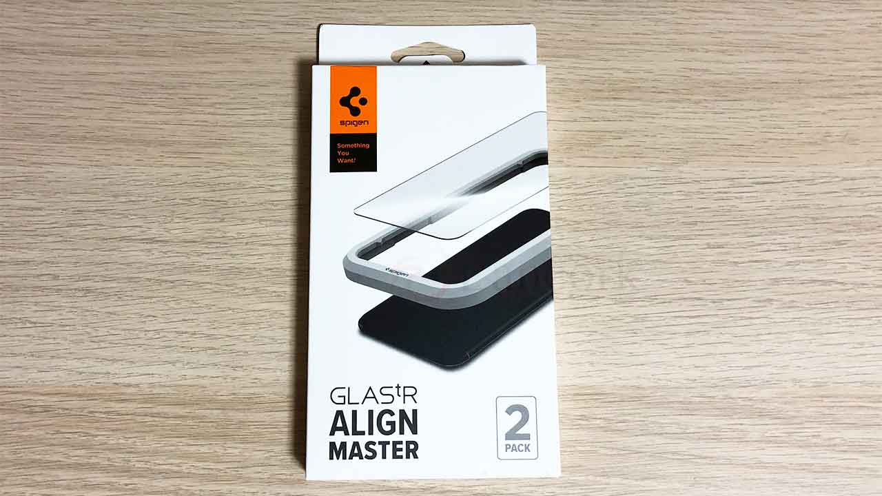 iPhone12 mini保護フィルム「Spigen AlignMaster」パッケージ